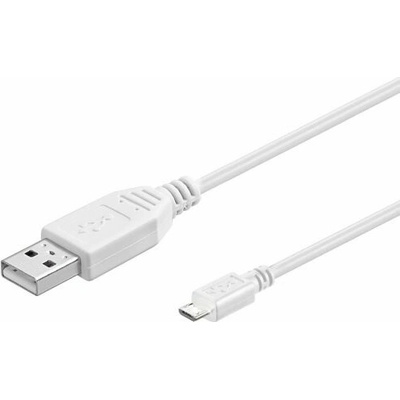 Lindy 95143 USB 2.0 A-MICRO-B M/M 1,8m bílý