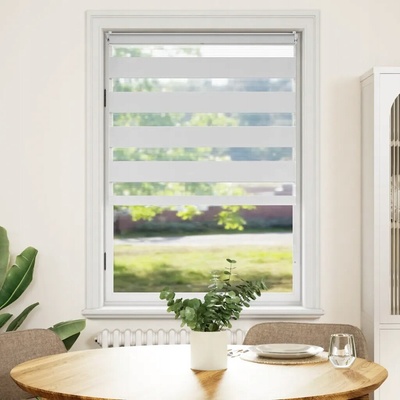 VidaXL Roleta s pruhmi 100 x 175 cm, biela