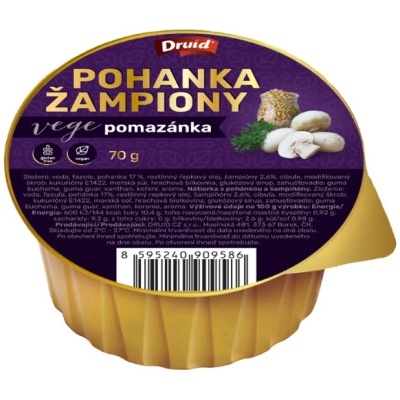 Druid Vegetariánská pomazánka s pohankou a žampiony 70 g