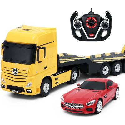 Rastar Комплект автовоз и кола mercedes-benz actros/ mercedes amg gt 1: 26/1: 24 (1004490f)