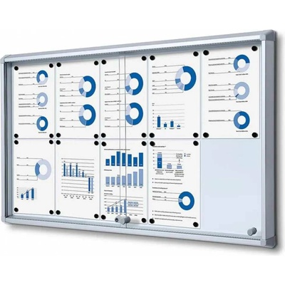 A-Z Reklama CZ Informační Vitrína s posuvnými dvířky s protipožární certifikací, SCSL10xA4 - pro 10 x A4