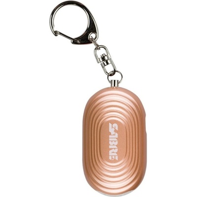 Přívěsek na klíče Sabre Red osobní alarm s LED svítilnou a karabinou rose gold