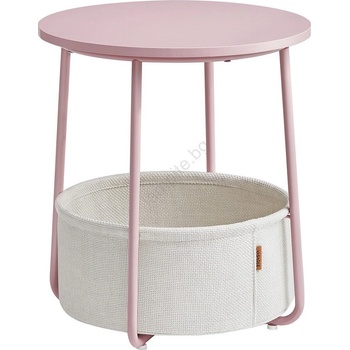 Euziel Странична масичка noira, розова/бяла (ez0282)