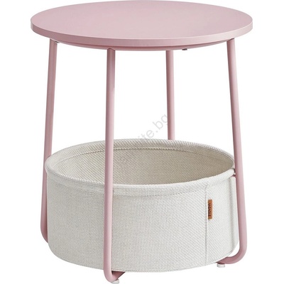 Euziel Странична масичка noira, розова/бяла (ez0282)