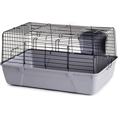 JK ANIMALS klec králík Black šedá 70 x 44 x 37 cm