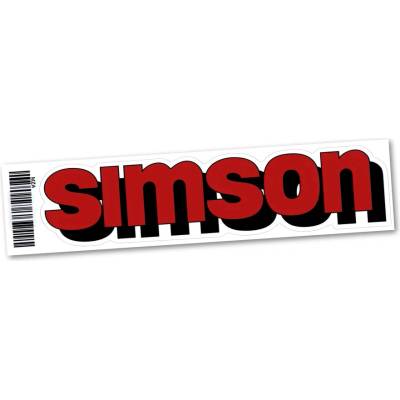 Nálepka nádrže (21 cm), ČERVENÁ (MZA) - Simson