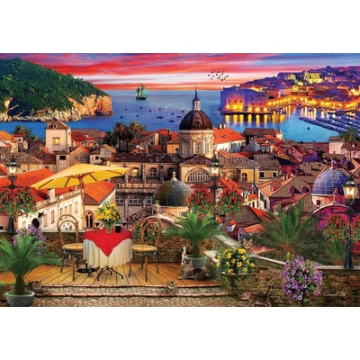 Art David Maclean Pohľad na mesto Dubrovník Chorvátsko 1000 dielov
