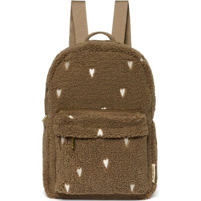 Studio Noos Teddy Midi s predným vreckom brown hearts