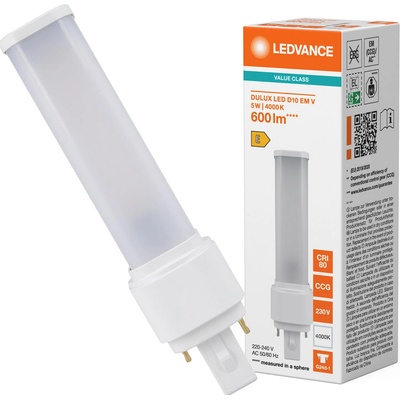 LEDVANCE Osram DULUX LED D10 EM & AC MAINS V 5W 840 G24D-1