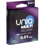 Uniq Multi Unisex No Latex 0.01mm Condoms 3 pack