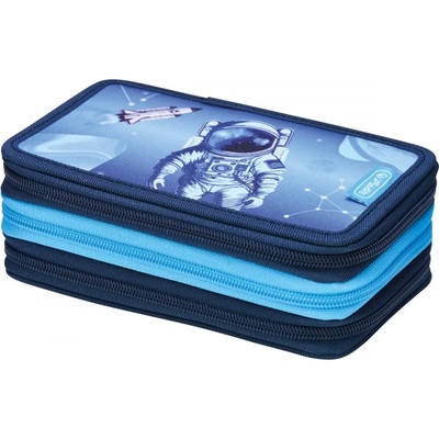 Herlitz Ученически несесер троен c 31 части, 3 ципа, Cosmic Explorer - Herlitz