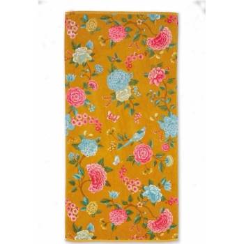 Pip Studio Good Evening bavlněná froté osuška žlutá 70 x 140 cm