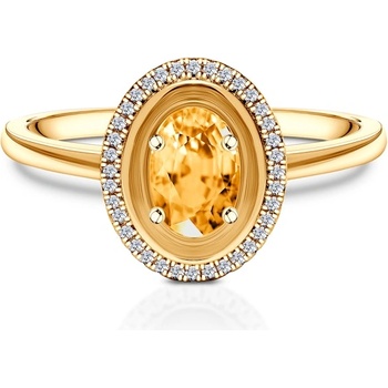SAVICKI Годежен пръстен Savicki: злато, цитрин, диаманти