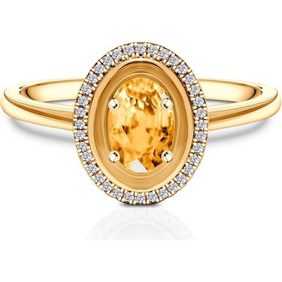 SAVICKI Годежен пръстен Savicki: злато, цитрин, диаманти