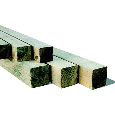 Drevený stĺpik Natura, 210 × 9 × 9 cm, borovice, zelený autokláv III, 6503-0-9