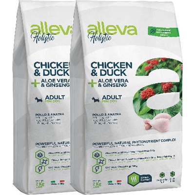 Alleva Holistic dog Adult Mini chicken & duck 2 x 12 kg