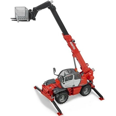 Bruder 2129 Červený NAKLADAČ MANITOU MRT 2150 s příslušenstvím