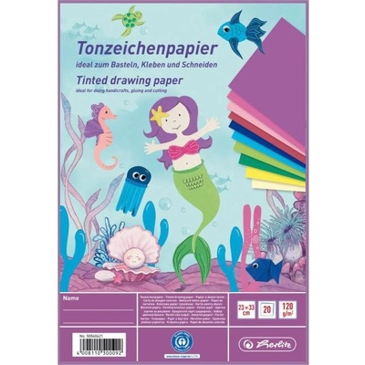 Farebný papier Herlitz 23x33cm mix 10 farieb 20 ks 120g