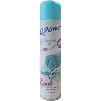 Q Power osviežovač vzduchu svieža bavlna 2v1, 300 ml
