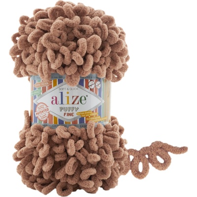 Alize příze Puffy Fine 261 růžově hnědá