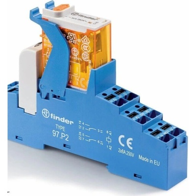 Finder Relé rozhraní řady 4C 2P 8A 24V AC ZÁSUVNÉ 4C.P2.8.024.0060SPA
