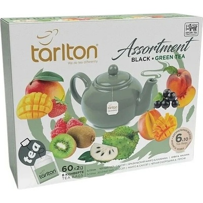 Tarlton Assortment Black & Green Tea 60 x 2 g