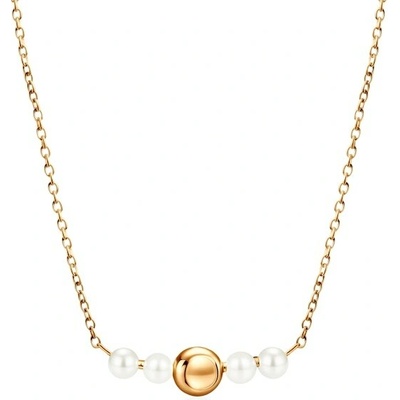 Savicki Náhrdelník pozlátené striebro, perla B-N-N0836-00203-925-Z