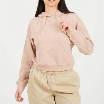 Brave Soul Дамска блуза Brave Soul Womens Cropped Hooded Sweatshirt - Dusty Taupe