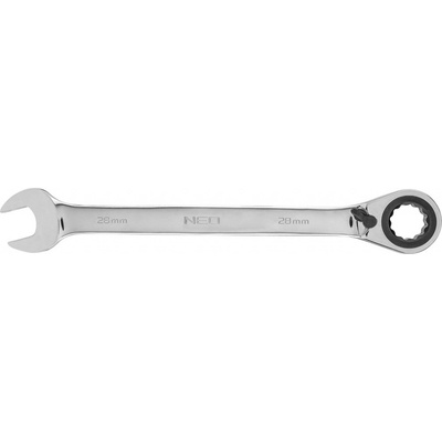 Neo Tools plochý očkový klíč s ráčnou 28 mm 09-340