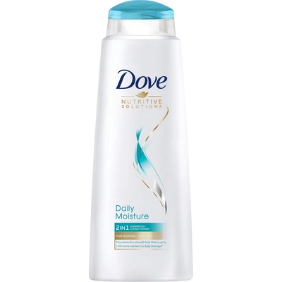 Dove Daily Moisture 2v1 Šampón pre všetky typy vlasov 400 ml