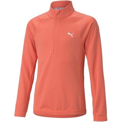 Puma Golf LS 1/4 Zip ružovo-oranžová