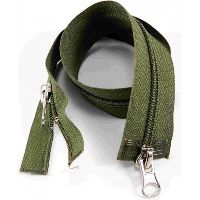 Protipohyb špirálový zips č.5 rôzne farby - dĺžka (40 cm - 100 cm) Khaki 55 cm