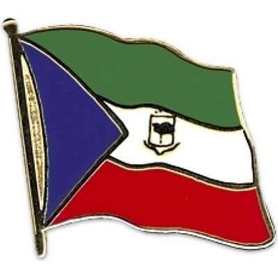 Odznak (pins) 20mm vlajka Rovníková Guinea - barevný