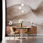 Art Gift Decor Фототапет абстрактни димни вълни в бежово