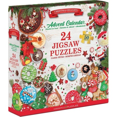 Adventný kalendár EUROGRAPHICS Puzzle Adventný kalendár: Vianočné dobroty 24 x 50 dielikov 9924-5811