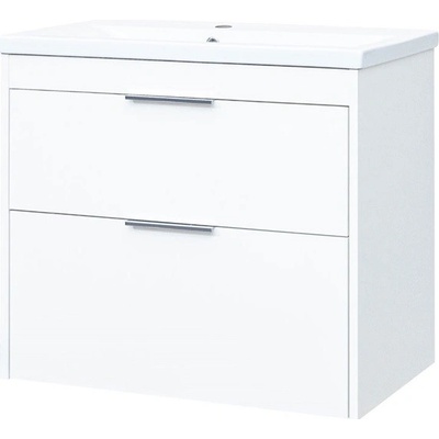Mereo CN312 Vigo, kúpeľňová skrinka s keramickým umývadlom 81 cm, biela