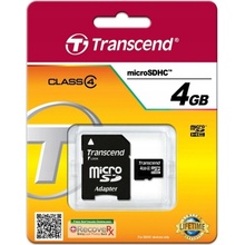 Transcend microSDHC 4 GB Class 4 TS4GUSDHC4