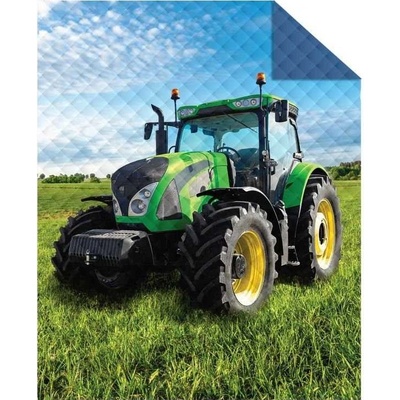 DETEXPOL přehoz na postel Traktor green 170 x 210 cm