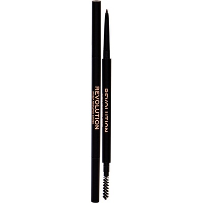 Makeup Revolution Precise Brow Pencil precizní tužka na obočí s kartáčkem Dark Brown 0,05 g – Zboží Dáma