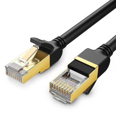 UGREEN Мрежов кабел Ugreen, Ethernet, Patchcord, RJ45, Cat 7, Stp, Lan, 10Gbps 2m, черен (UG11269)