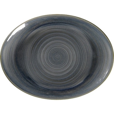 RAK Porcelain Spot talíř oválný 36 x 27 cm šedomodrý RAK-SJDNNOP36