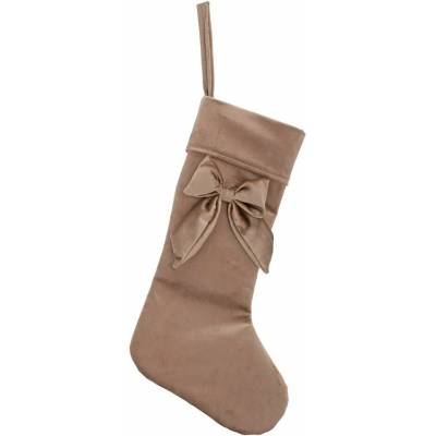 MIKULÁŠSKA PONOŽKA HNEDÁ TEXTIL 26*46CM