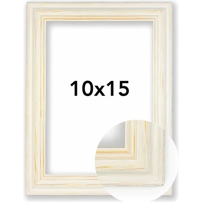 Fotorámeček Vermont Rozměr: 10 x 15 cm, Barva: Bílá, Typ zasklení: Sklo