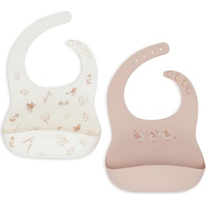 Jollein Силиконов лигавник Jollein - Lovely Birds, 2 броя (560431) - baby