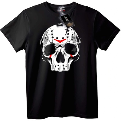 NOONEBRAND Тениска Хокеен Маска Череп - M, Black