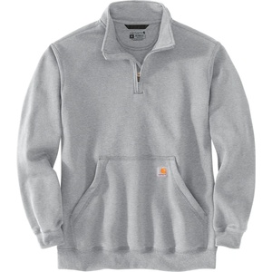 Carhartt WIP Мъжки пуловер Carhartt Marquette 1/4-Zip Mock-Neck Sweatshirt Jumper - Heather Gray (017-4627-0212)