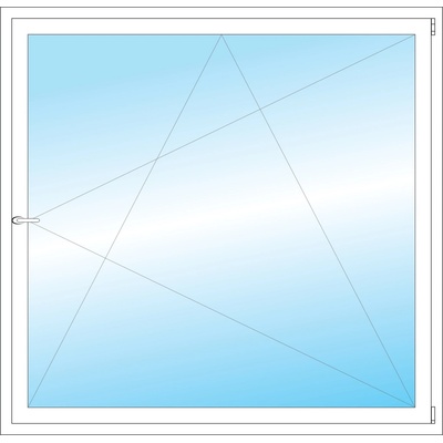Okna Hned Plastové okno 1500 x 1550 mm bílé otevíravé a sklopné pravé
