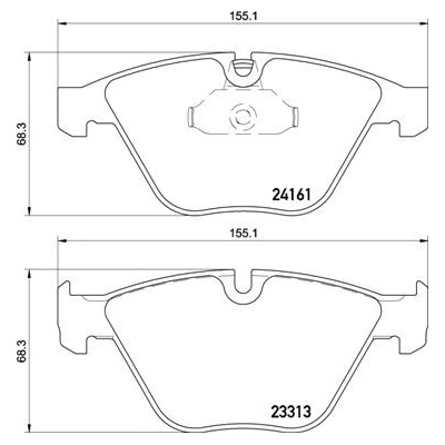 BREMBO Sada brzdových platničiek kotúčovej brzdy P06081