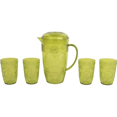 Džbán/ pohár 4ks plast 13,7/V25,5cm