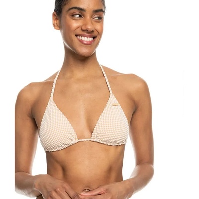 Roxy ERJX305246 Gingham bikini top - Beige (Porcini)